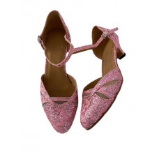 APRIL PINK SPARKLE - 1.5 INCH LOW HEEL